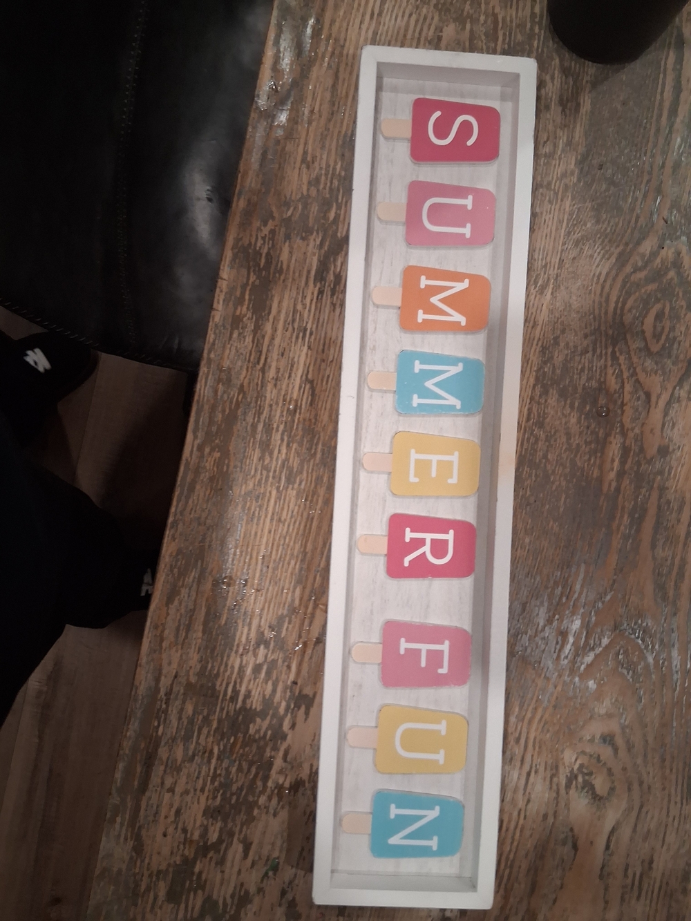 Summer Fun Popsicle Wall Sign - Colorful Wooden Decor